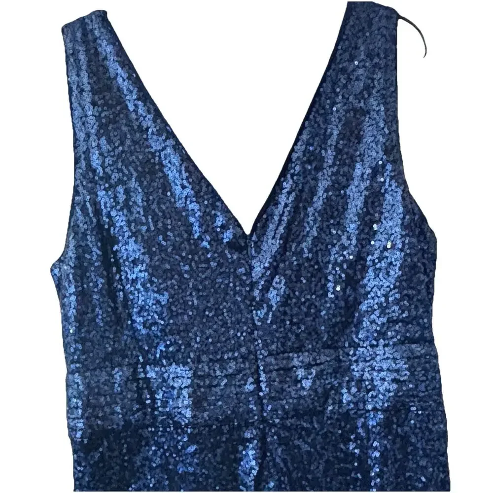 Kate Kasin Sequin Dress Sz 18 NWT Navy Blue Glam Indie Romantic Formal